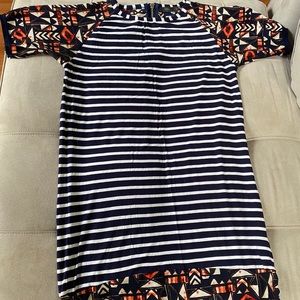 THML Navy and White striped dress